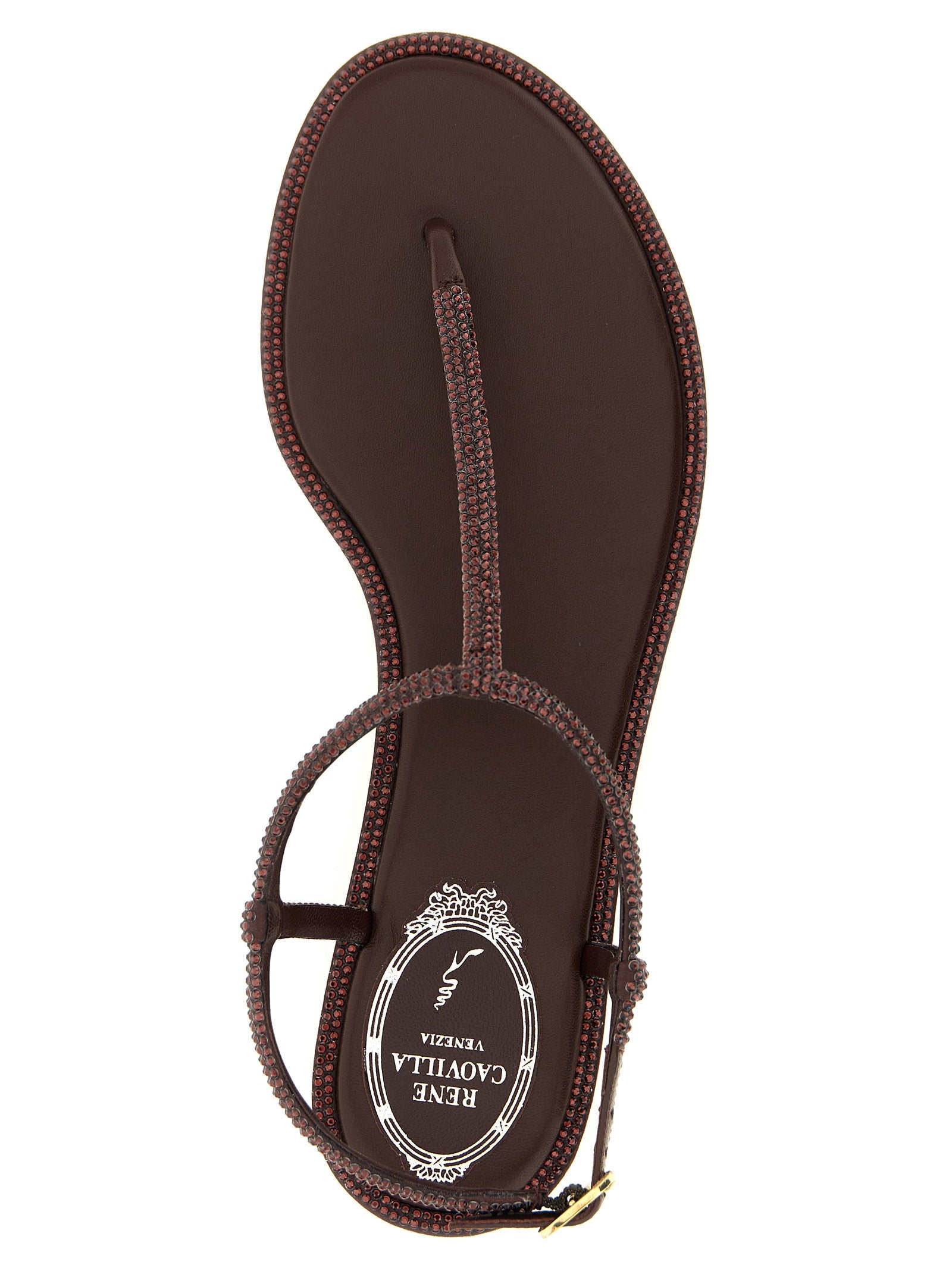 René Caovilla Diana Sandals Brown