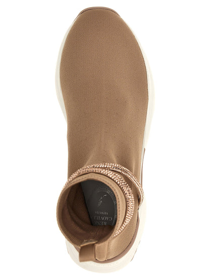 René Caovilla Cleo Running Sneakers Beige