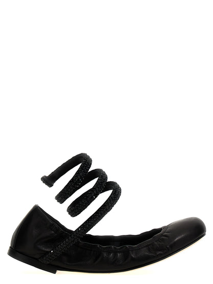 René Caovilla Cleo Ballet Flats Black