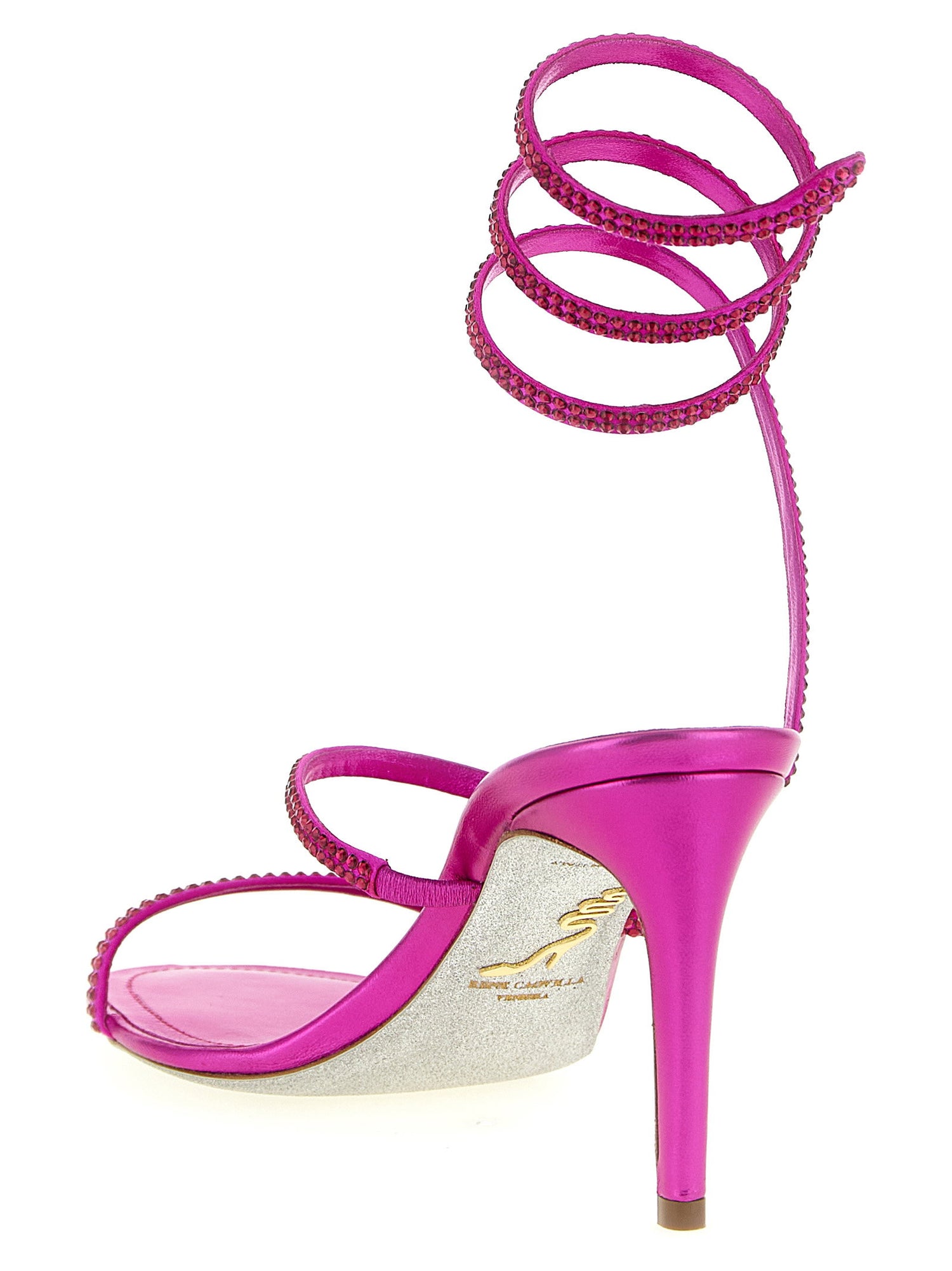 René Caovilla Cleo Sandals Fuchsia