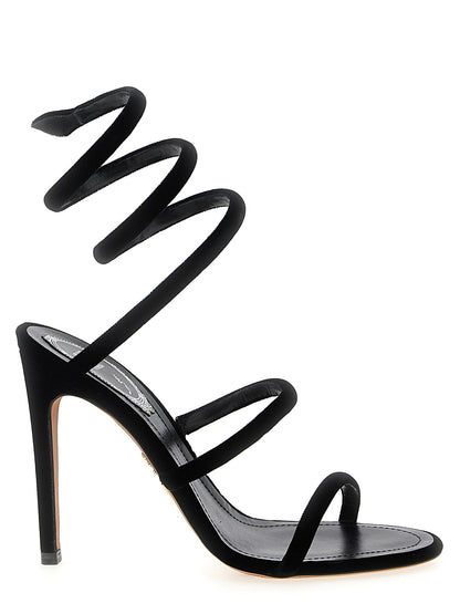 René Caovilla Cleo Sandals Black  
