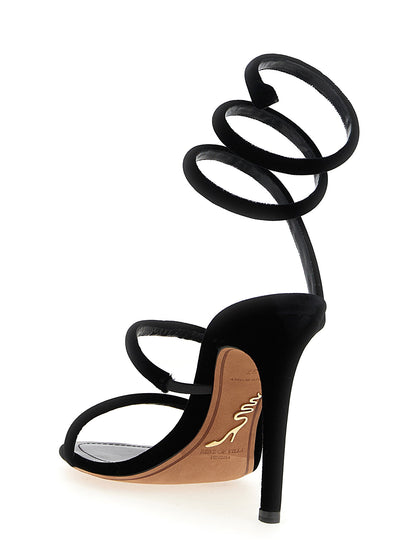 René Caovilla Cleo Sandals Black  