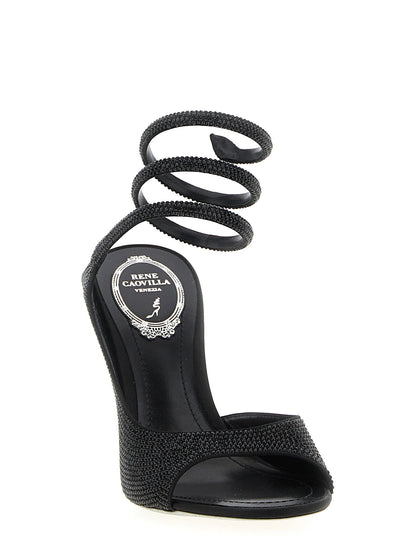 René Caovilla Audrey Sandals Black