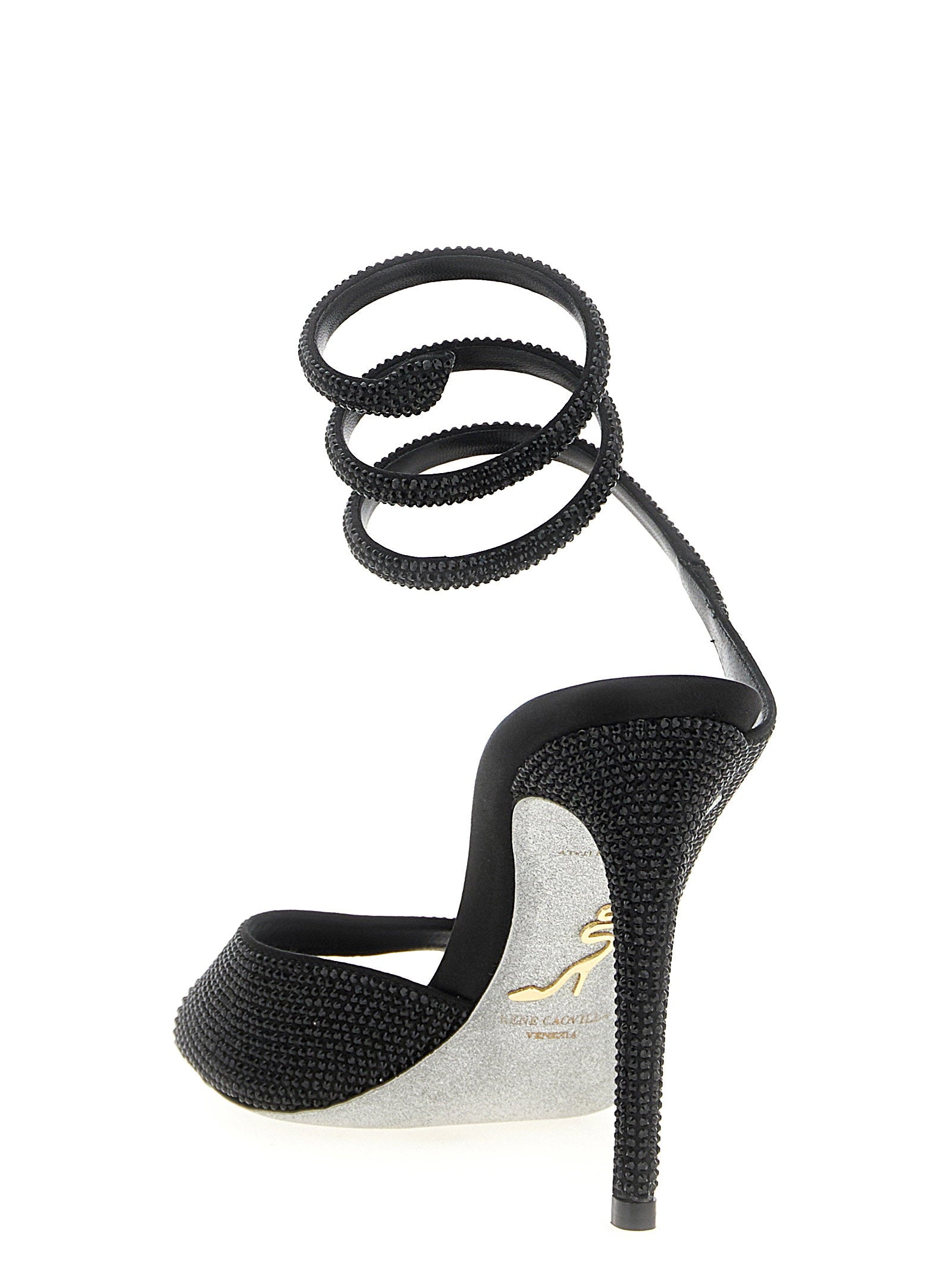 René Caovilla Audrey Sandals Black