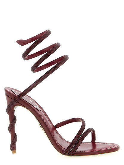 René Caovilla Margot Sandals Bordeaux