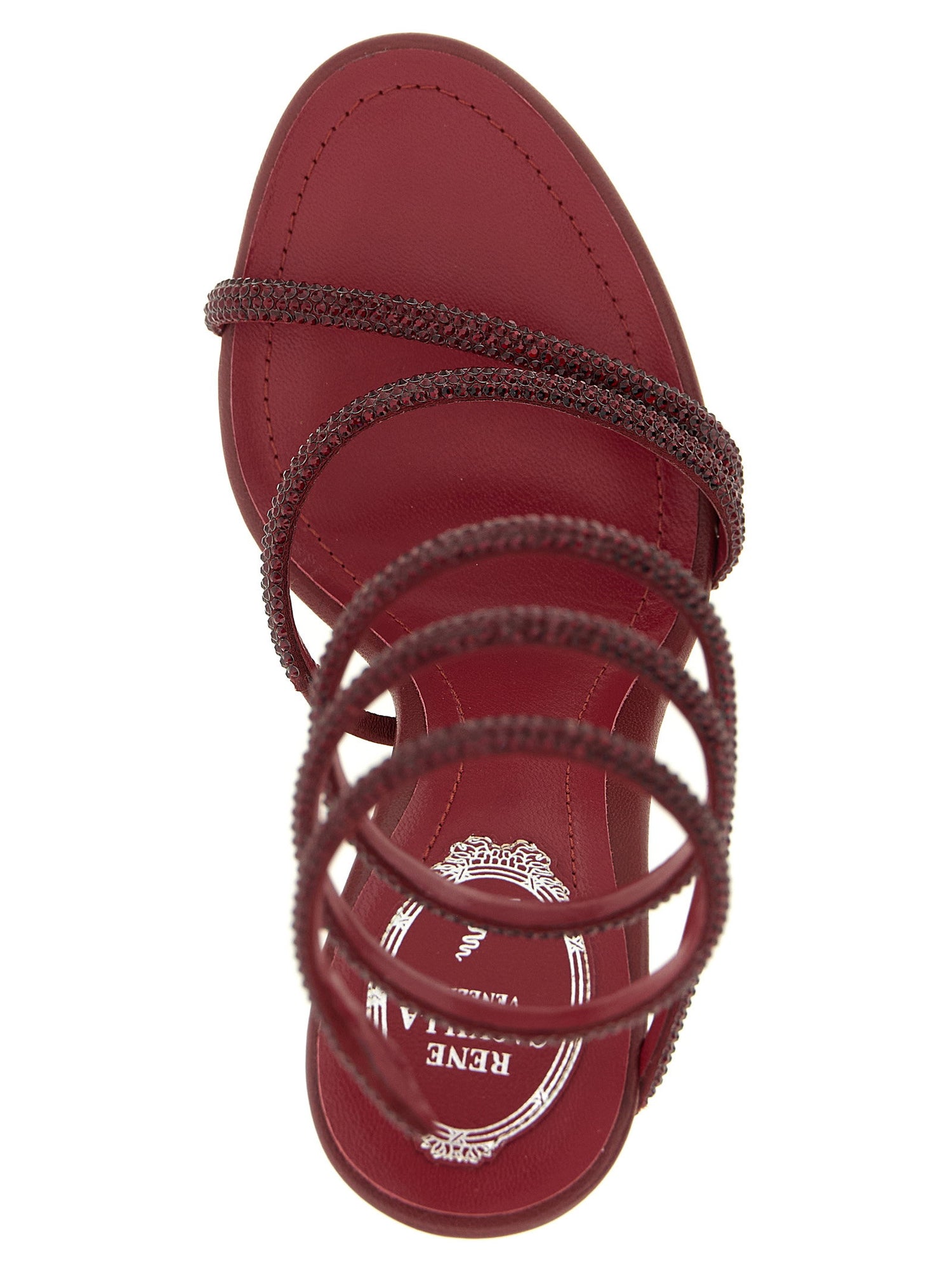 René Caovilla Margot Sandals Bordeaux