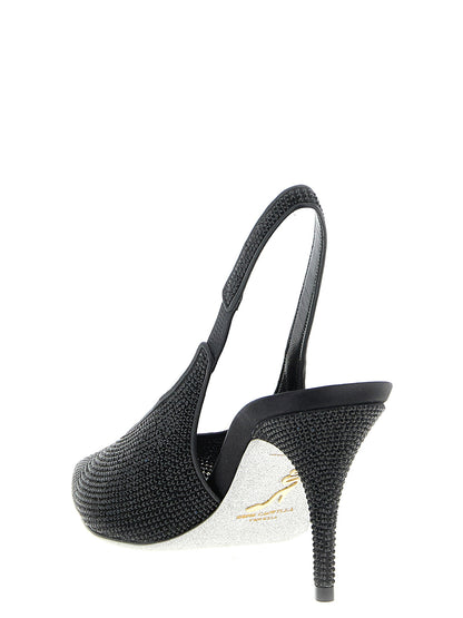 René Caovilla Jinny Slingback Black