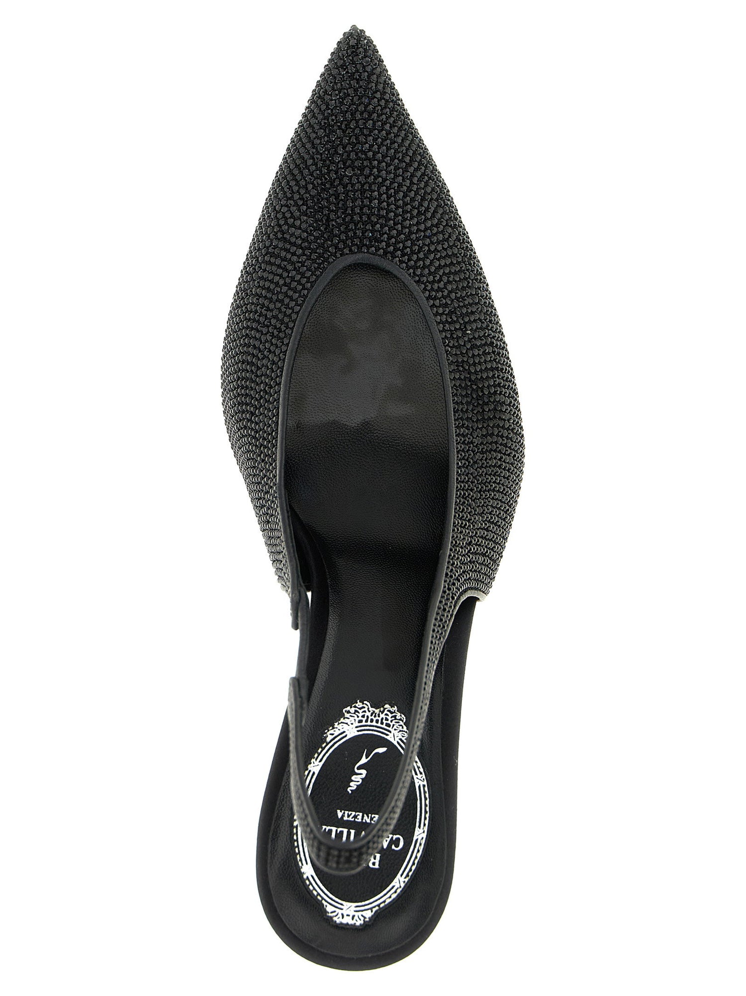 René Caovilla Jinny Slingback Black