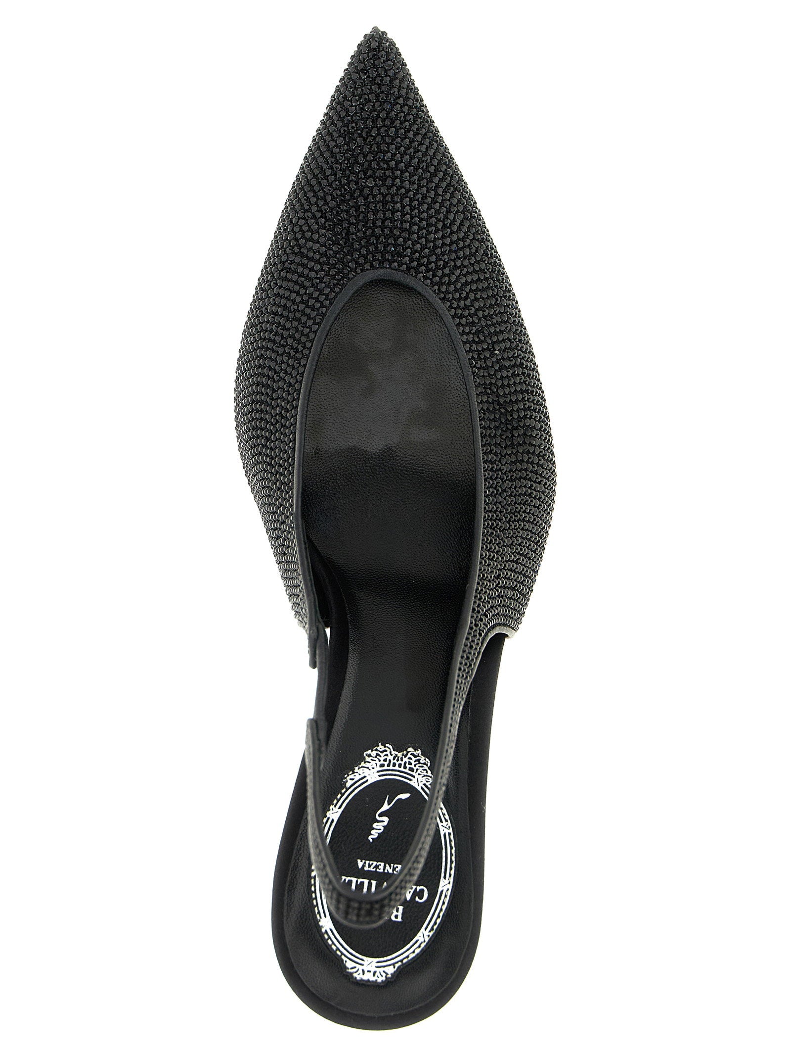 René Caovilla Jinny Slingback Black