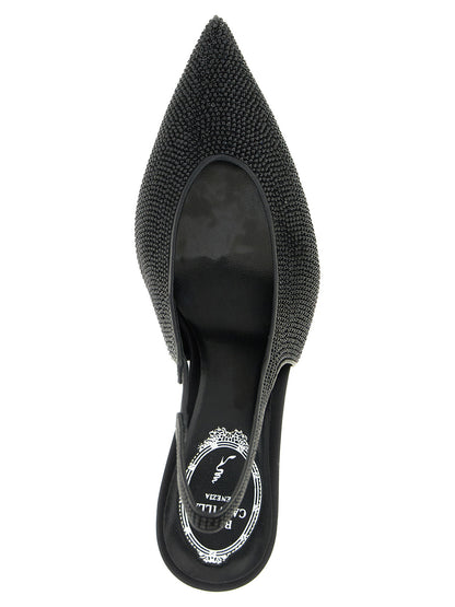 René Caovilla Jinny Slingback Black