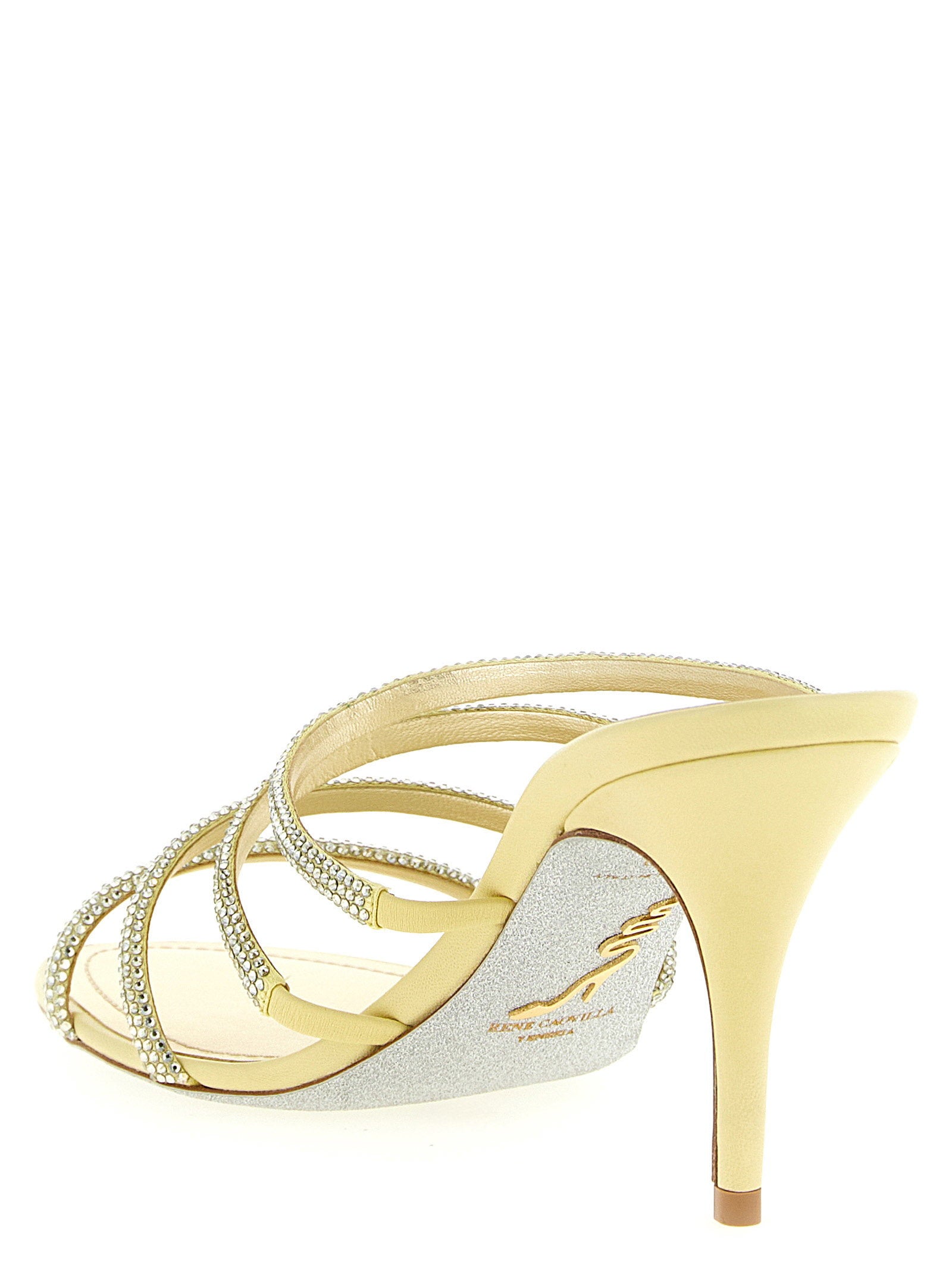René Caovilla Erin Sandals Gold