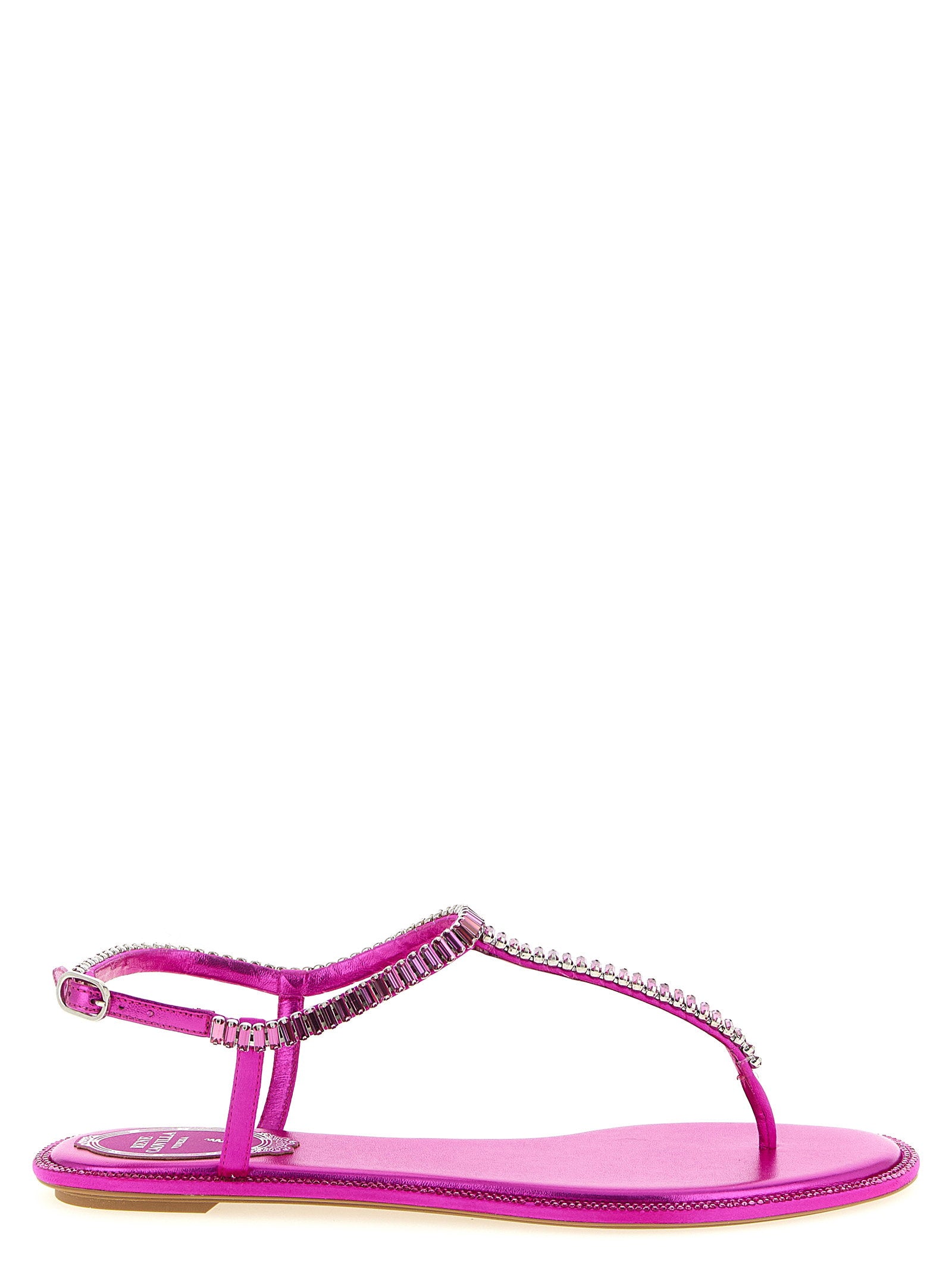 René Caovilla Diana Sandals Fuchsia