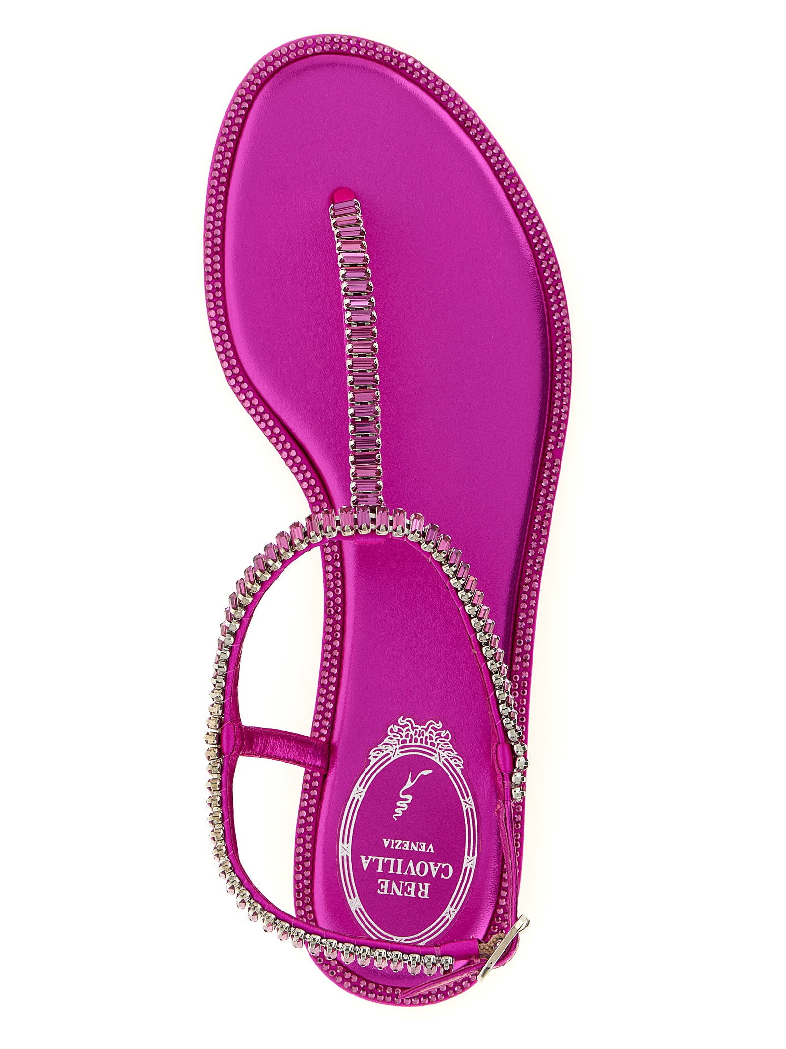 René Caovilla Diana Sandals Fuchsia