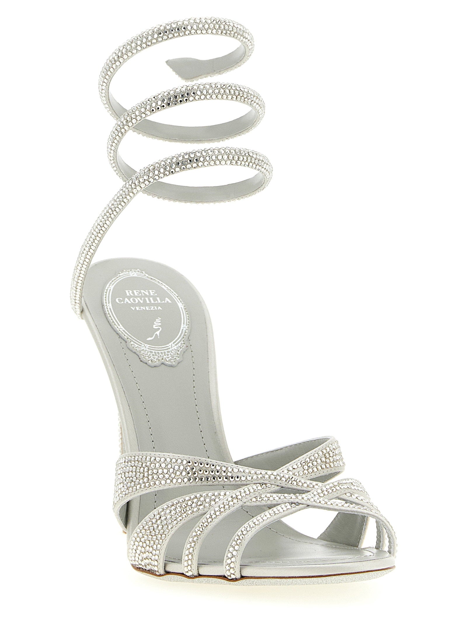 René Caovilla Dania Sandals Silver