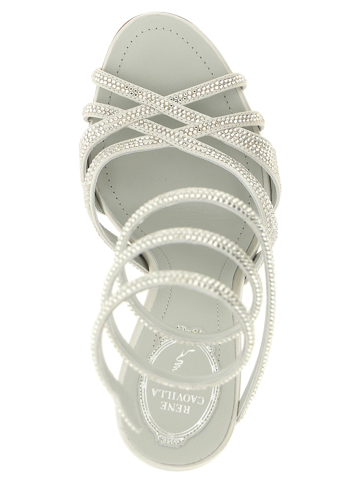 René Caovilla Dania Sandals Silver