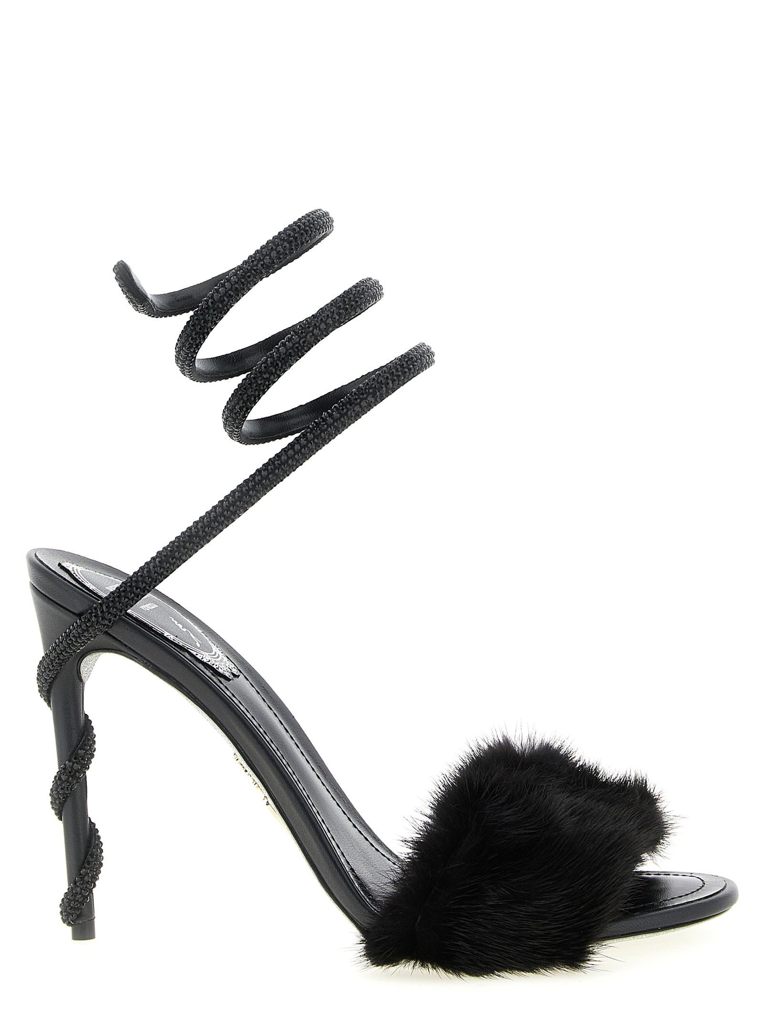René Caovilla Margot Sandals Black
