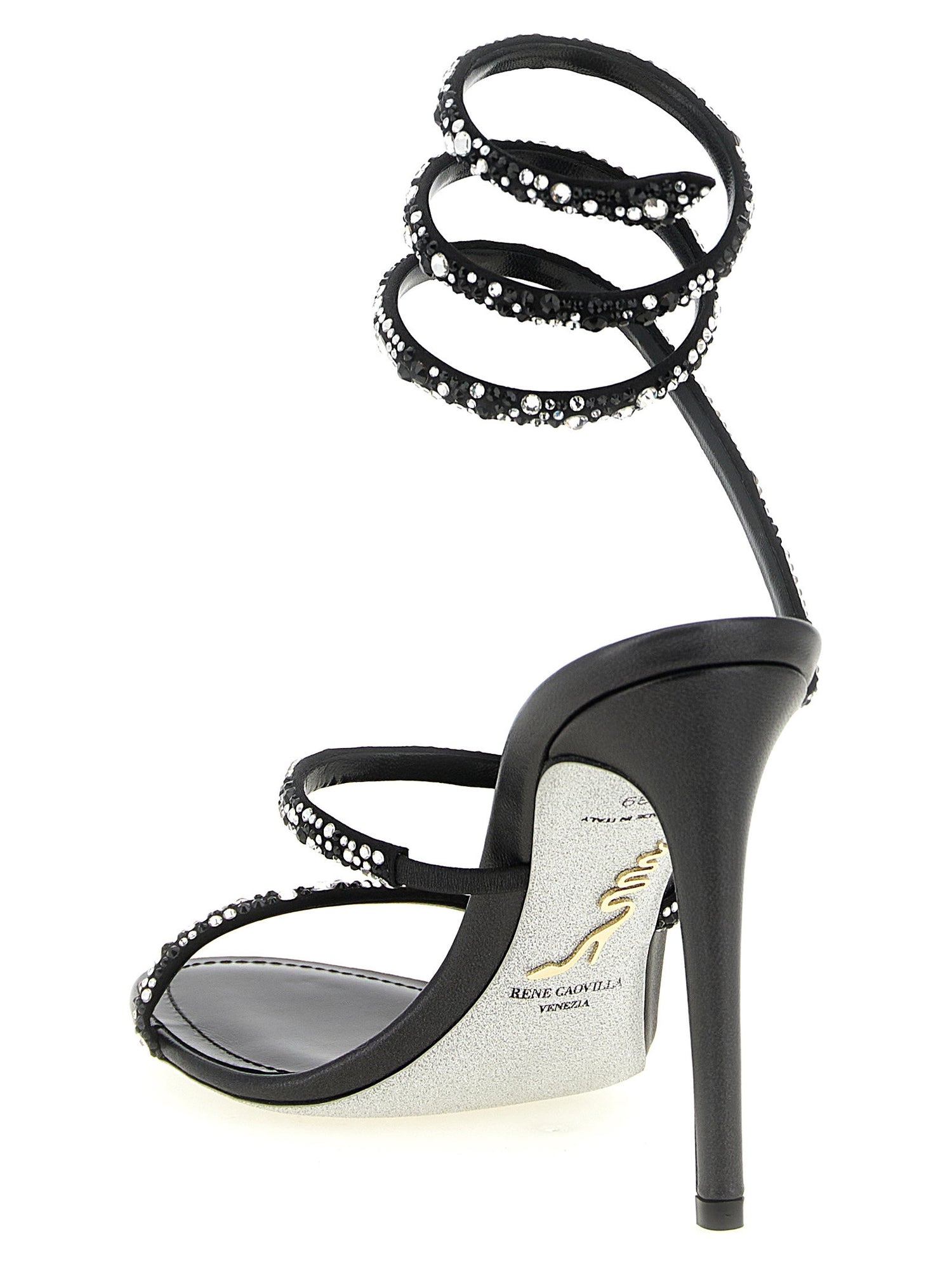 René Caovilla Cleo Sandals White/black