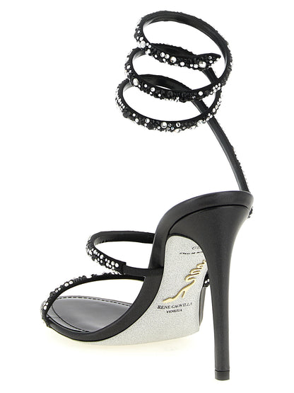 René Caovilla Cleo Sandals White/black