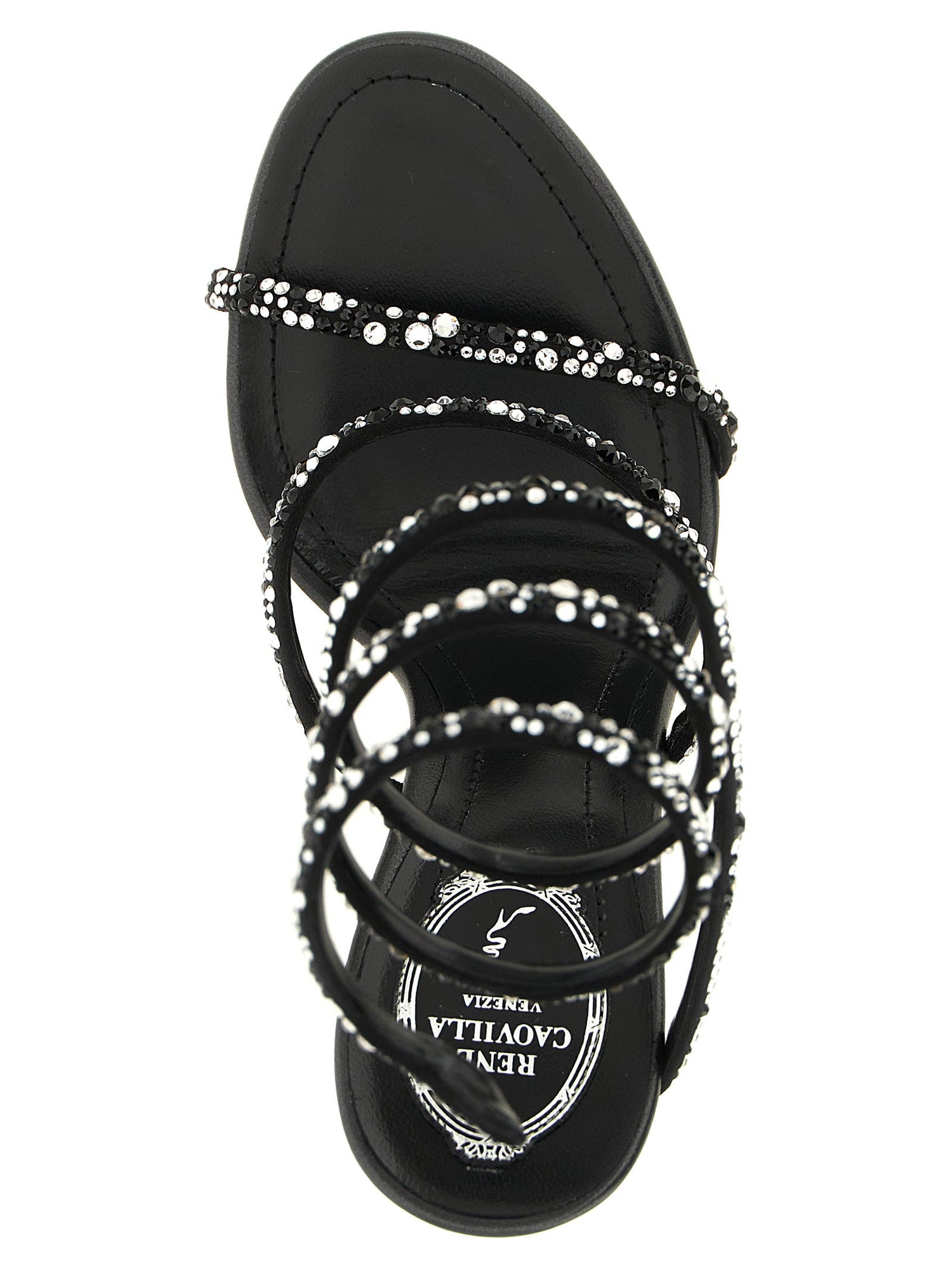 René Caovilla Cleo Sandals White/black