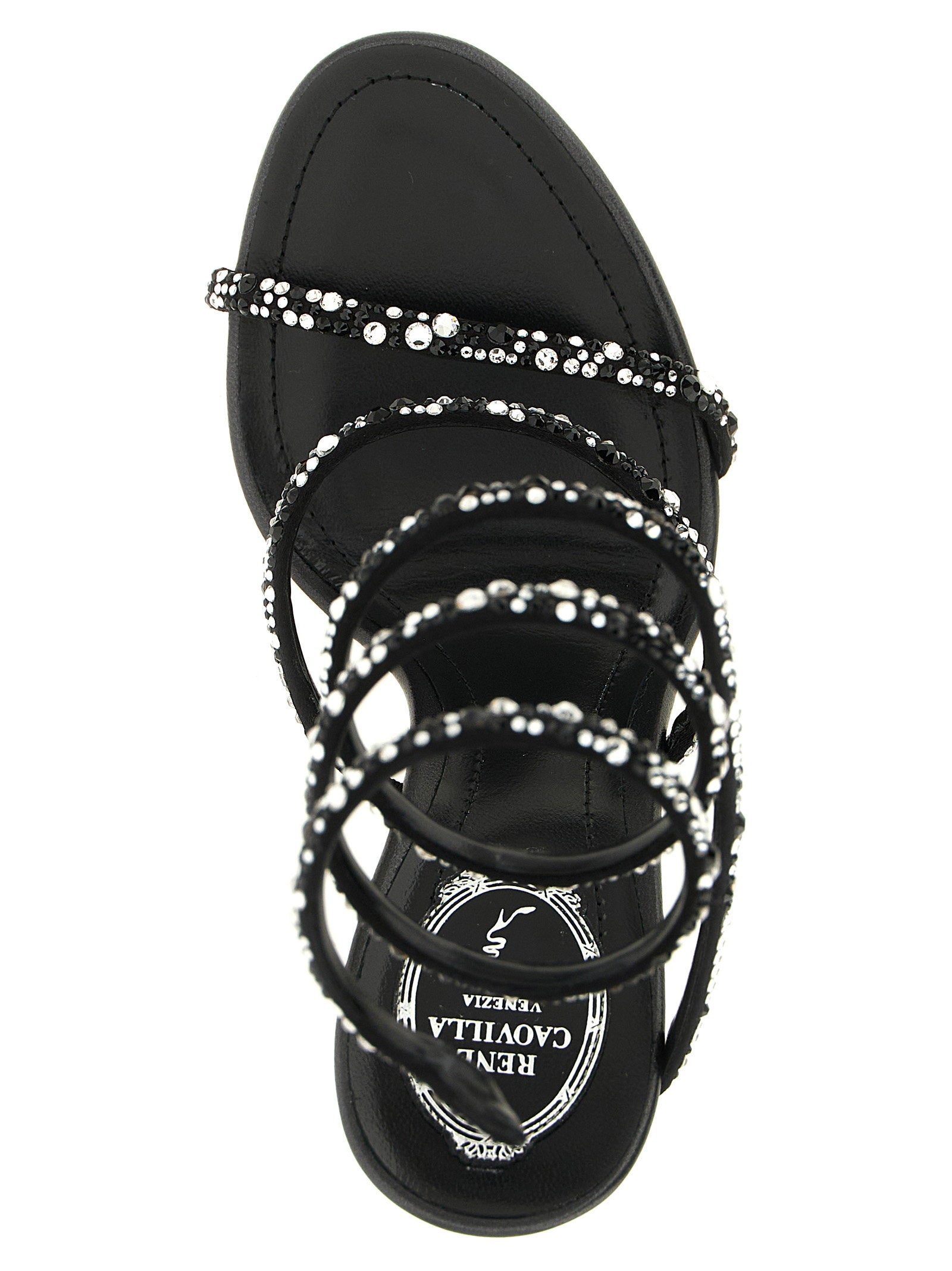 René Caovilla Cleo Sandals White/black