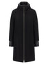 Herno Lamé Thread And Wool Coat Black