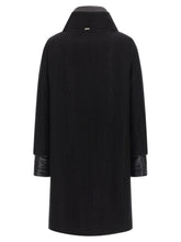 Herno Lamé Thread And Wool Coat Black
