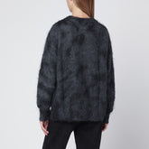 Isabel Marant Mylene Spray-Effect Mohair Wool Cardigan Grey