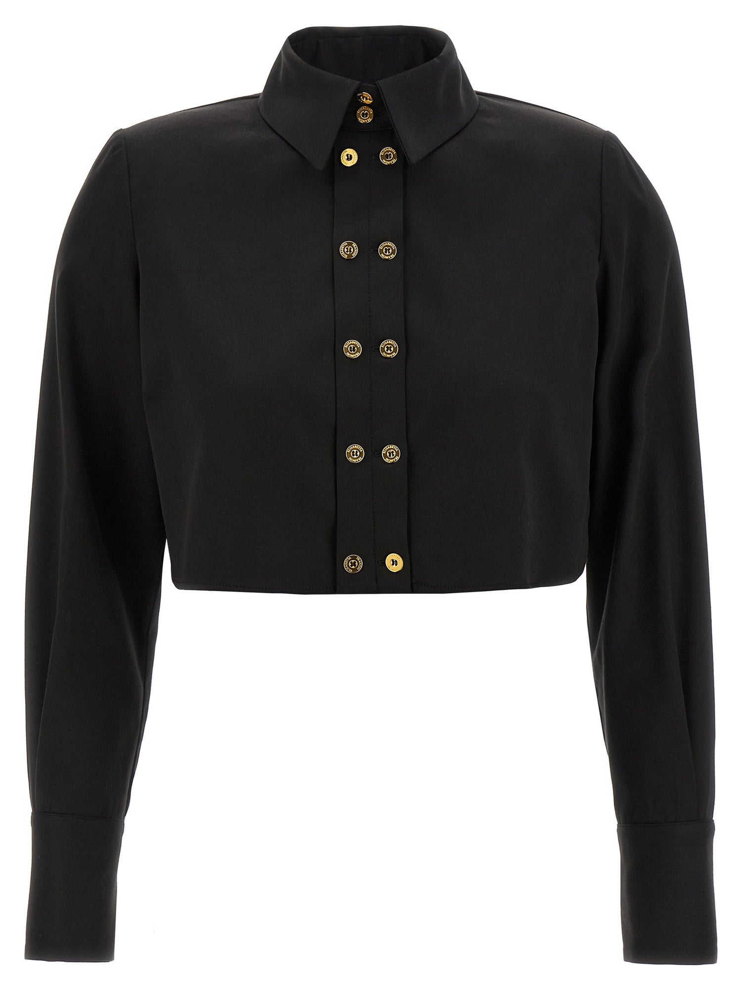 Elisabetta Franchi Cropped Shirt Black