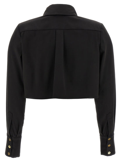 Elisabetta Franchi Cropped Shirt Black