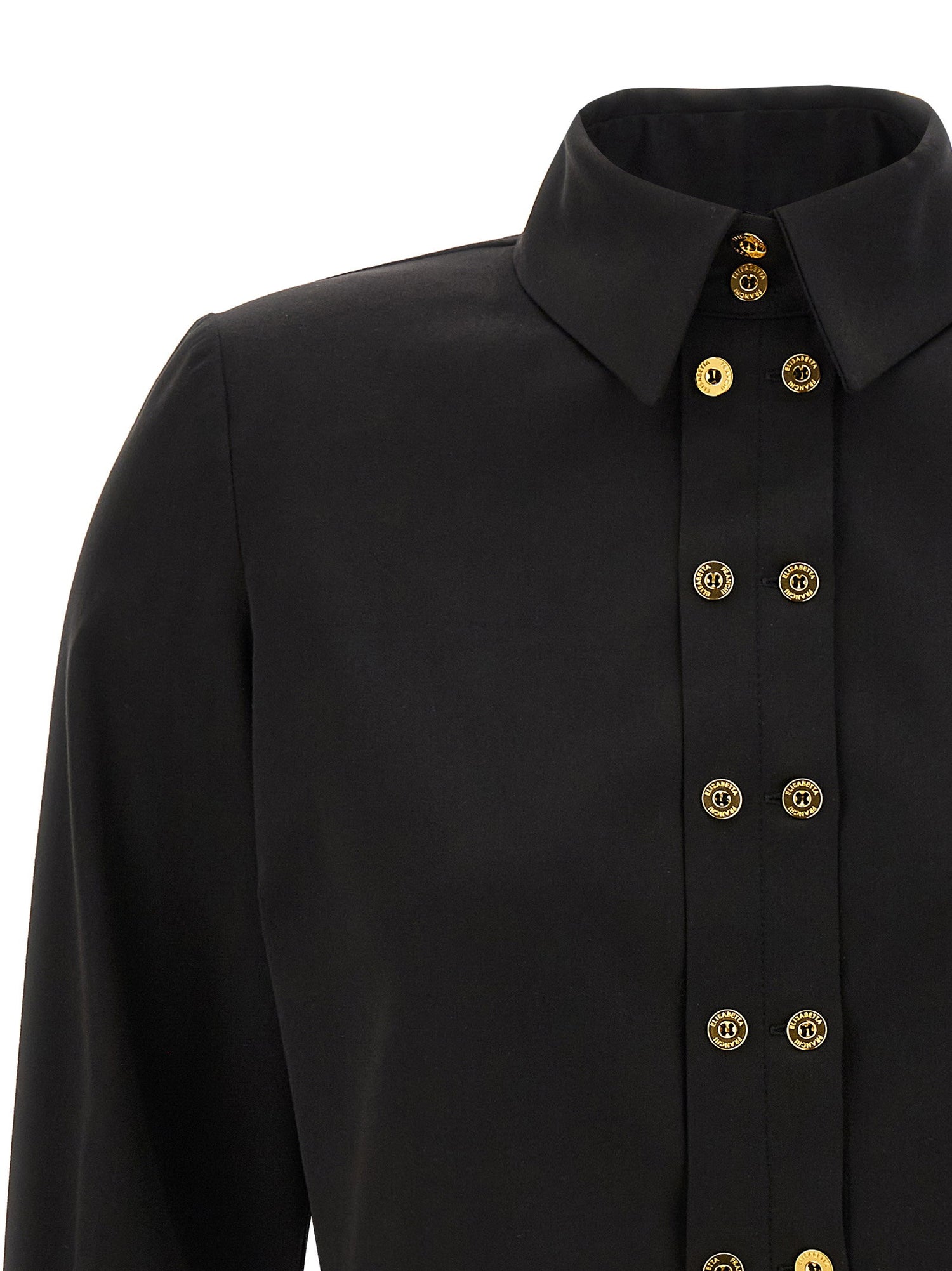 Elisabetta Franchi Cropped Shirt Black