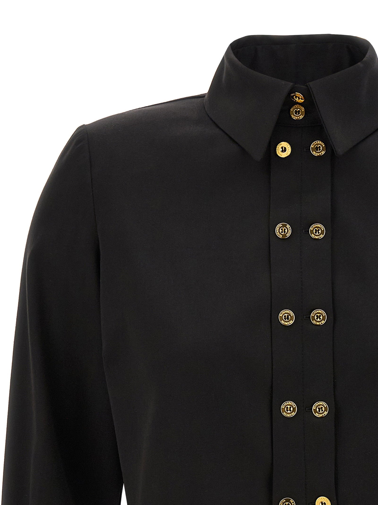 Elisabetta Franchi Cropped Shirt Black
