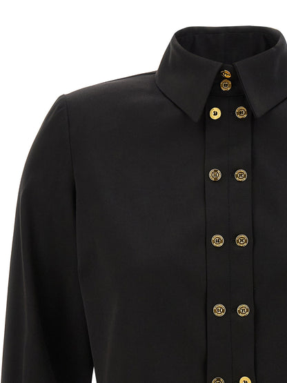 Elisabetta Franchi Cropped Shirt Black