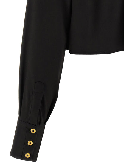 Elisabetta Franchi Cropped Shirt Black