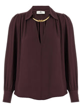 Elisabetta Franchi Necklace Shirt Purple