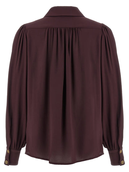Elisabetta Franchi Necklace Shirt Purple