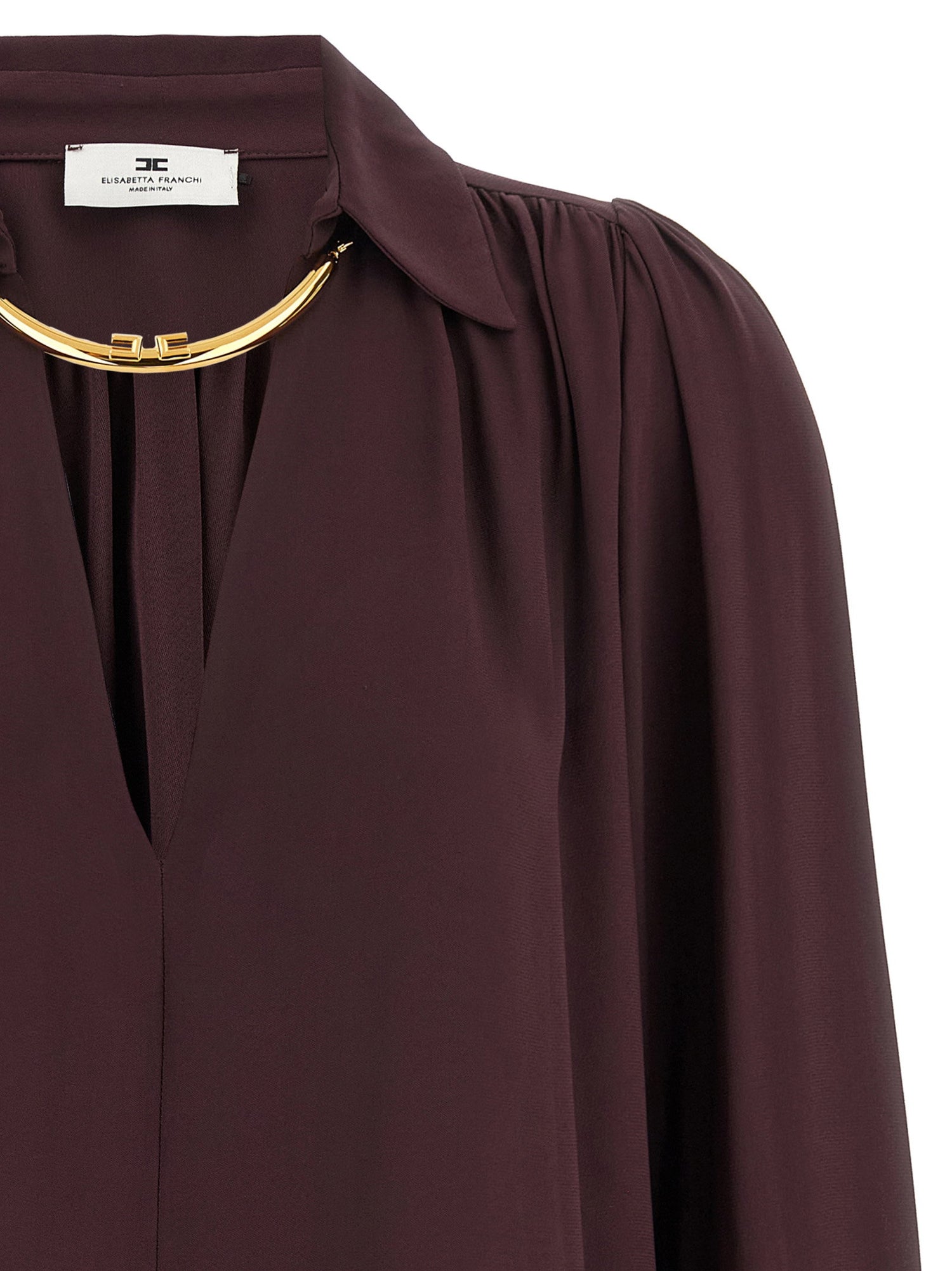 Elisabetta Franchi Necklace Shirt Purple