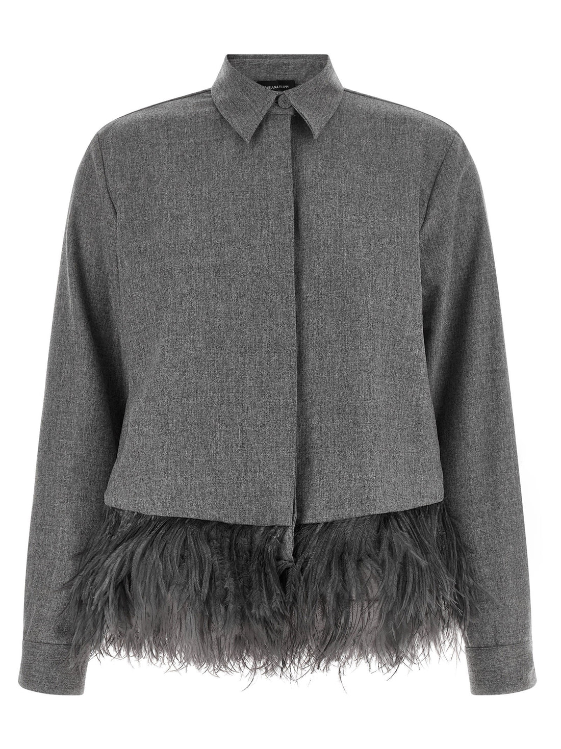 Fabiana Filippi Feather Shirt Gray