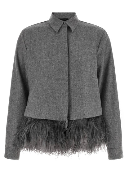 Fabiana Filippi Feather Shirt Gray