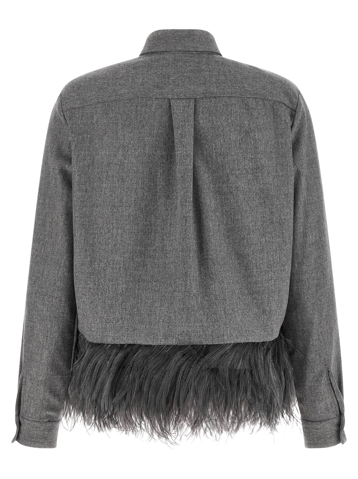 Fabiana Filippi Feather Shirt Gray