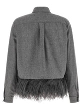 Fabiana Filippi Feather Shirt Gray