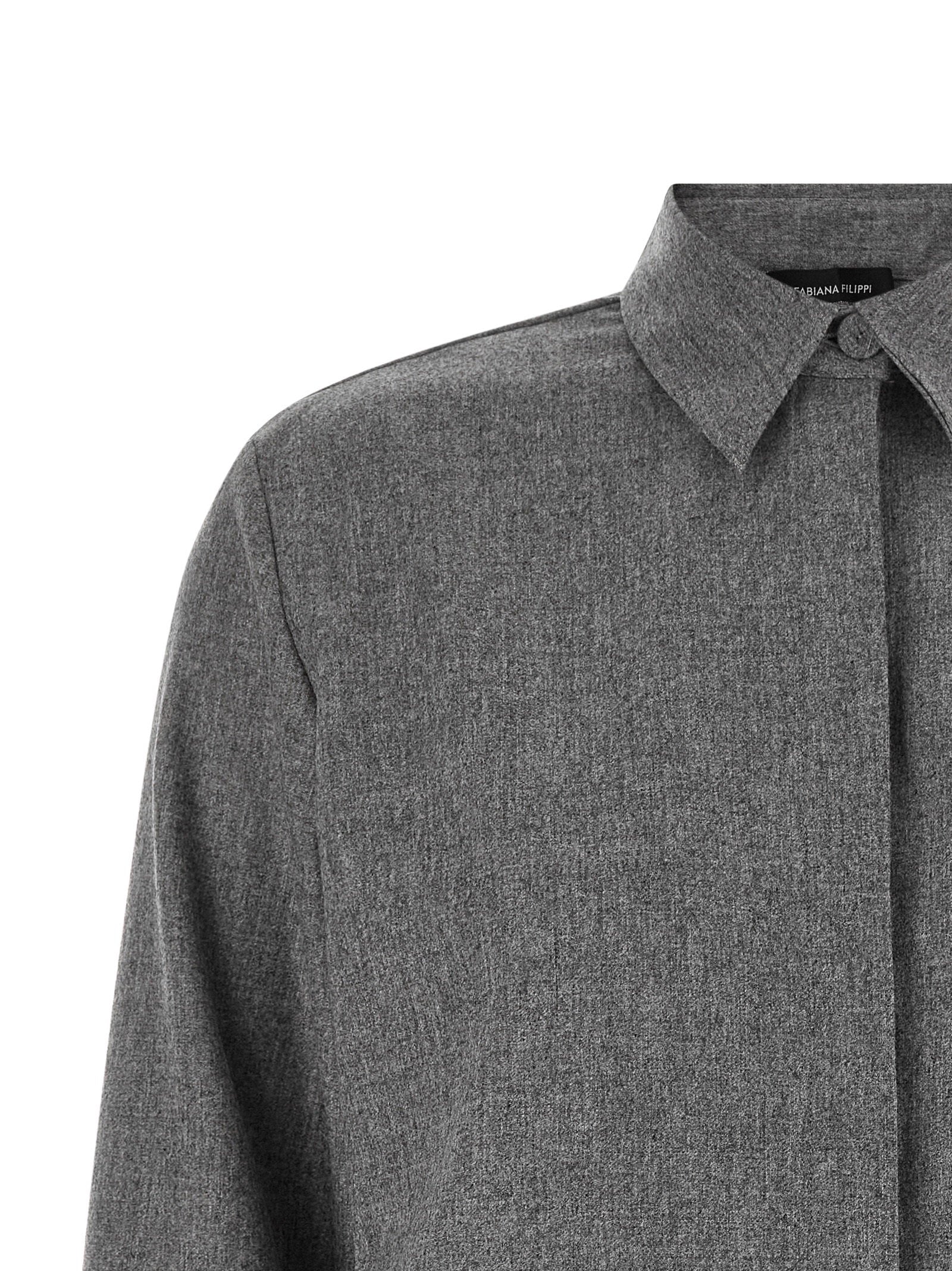 Fabiana Filippi Feather Shirt Gray