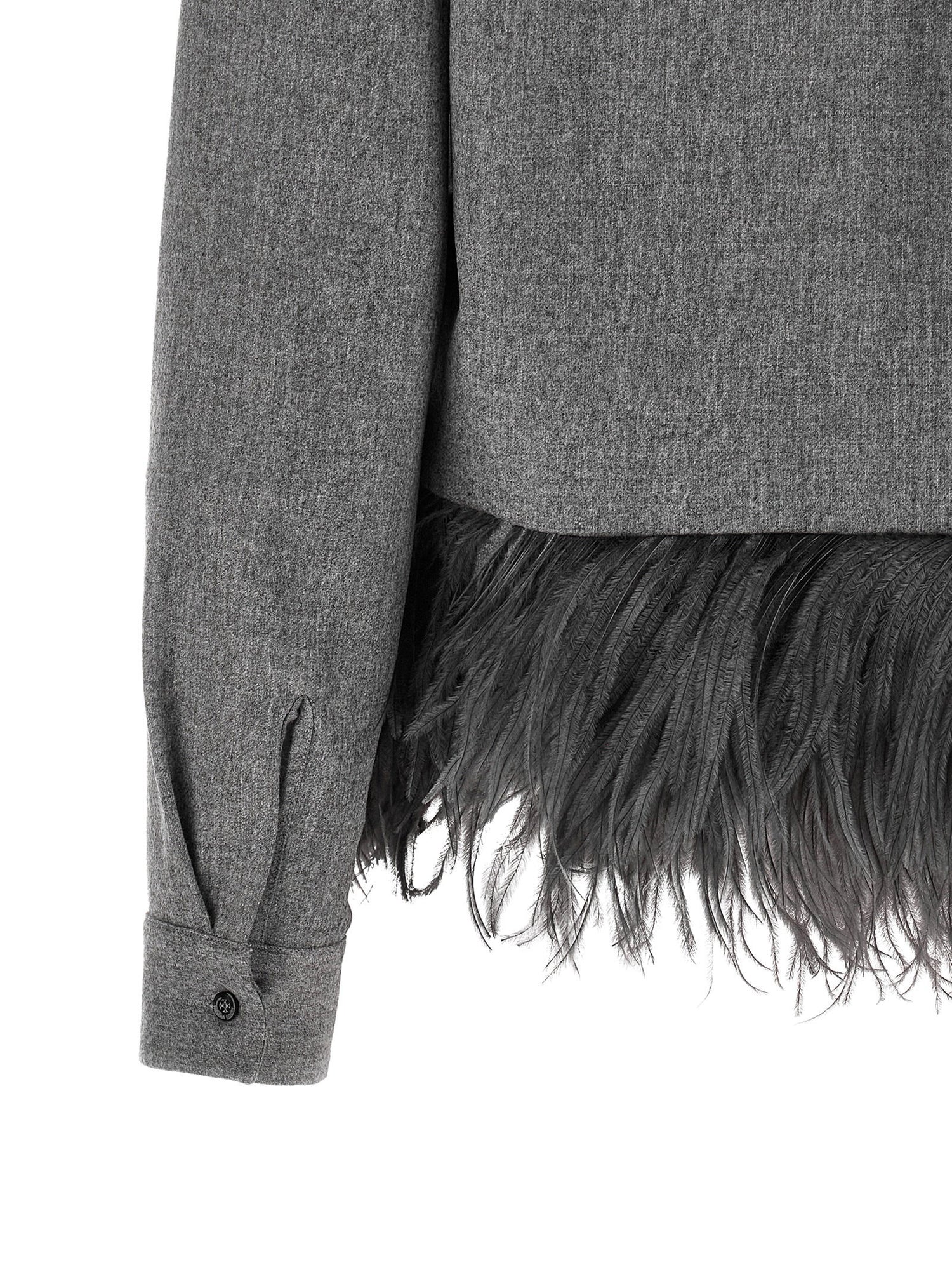 Fabiana Filippi Feather Shirt Gray