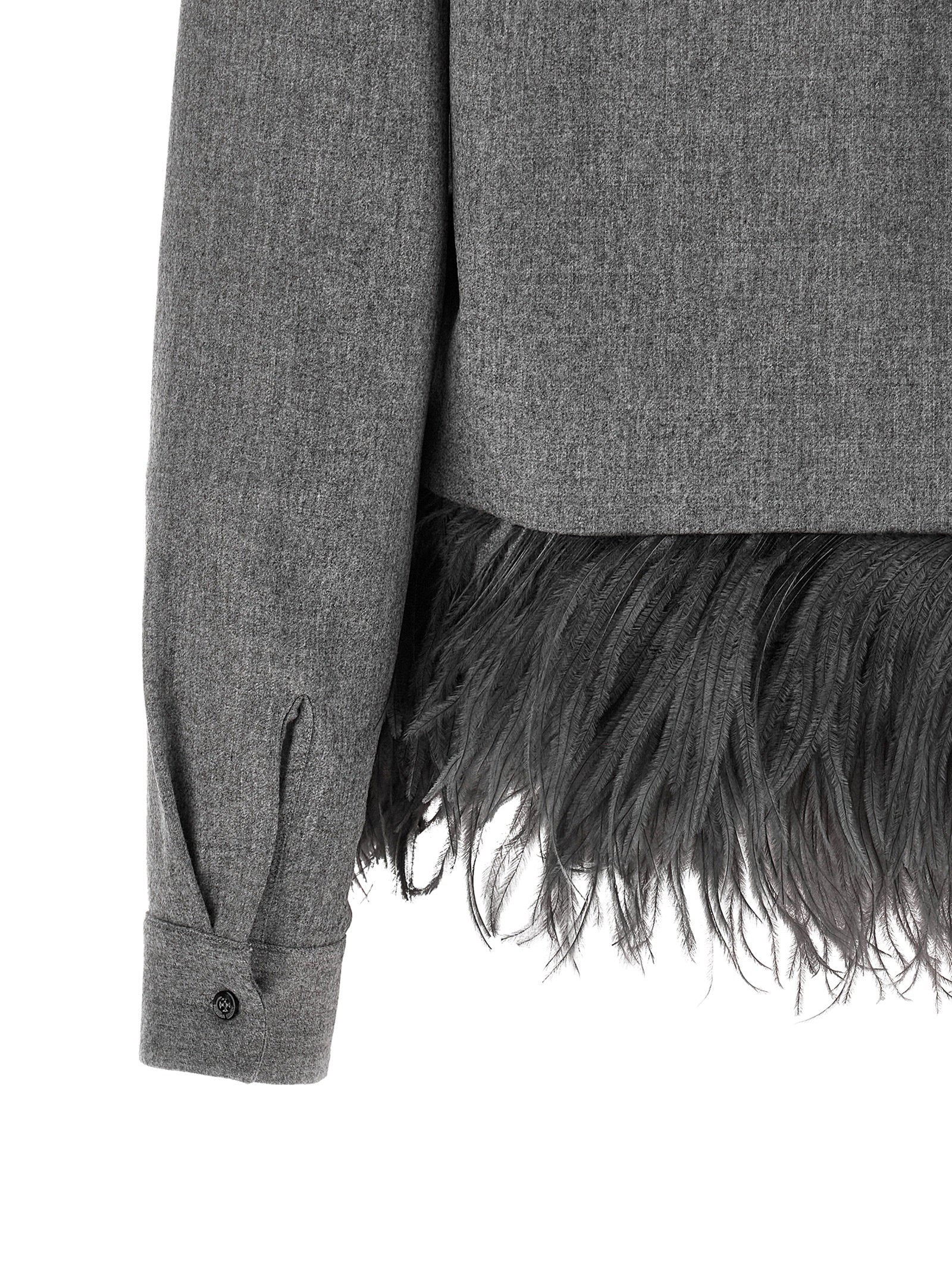 Fabiana Filippi Feather Shirt Gray