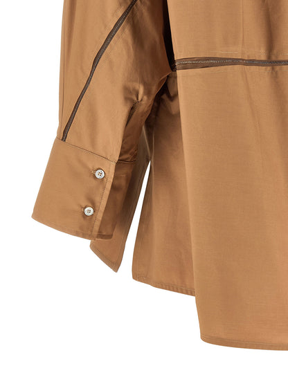 Fabiana Filippi Diamond Thread Shirt Brown