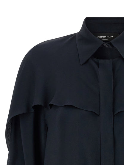 Fabiana Filippi Collar Detail Shirt Blue