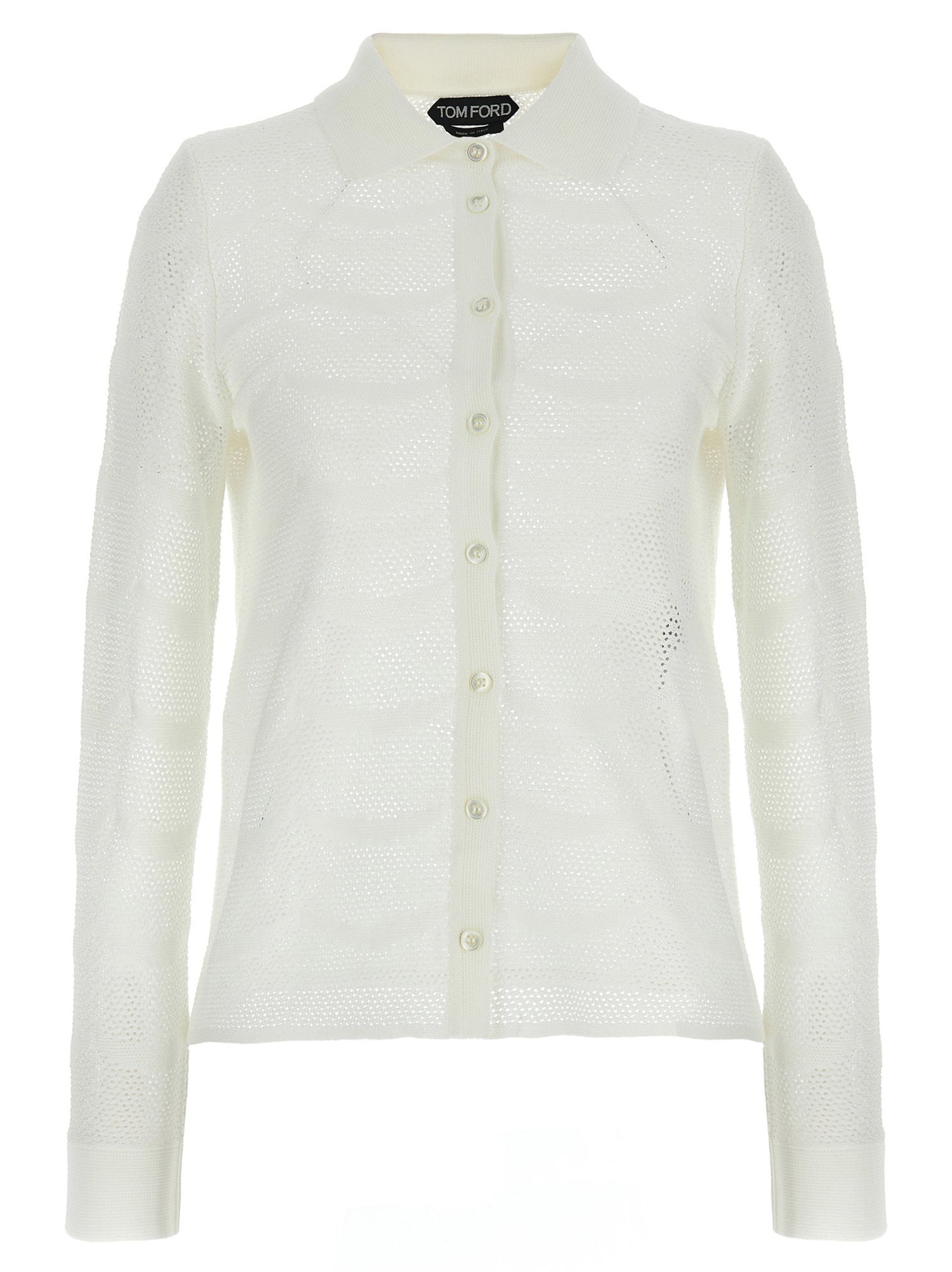 Tom Ford Openwork Cardigan White