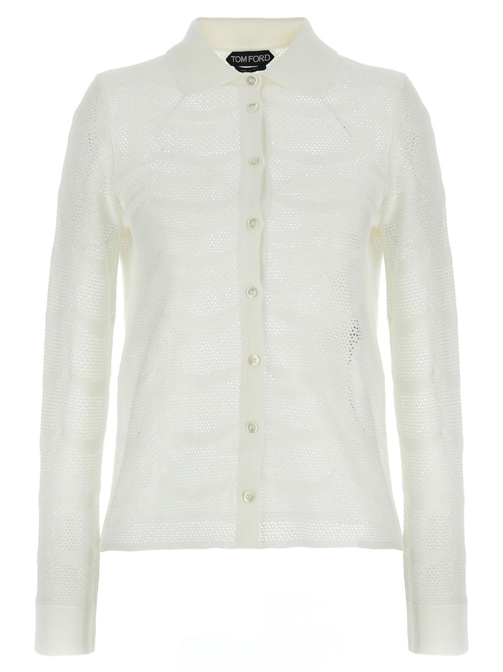 Tom Ford Openwork Cardigan White
