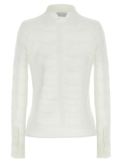 Tom Ford Openwork Cardigan White