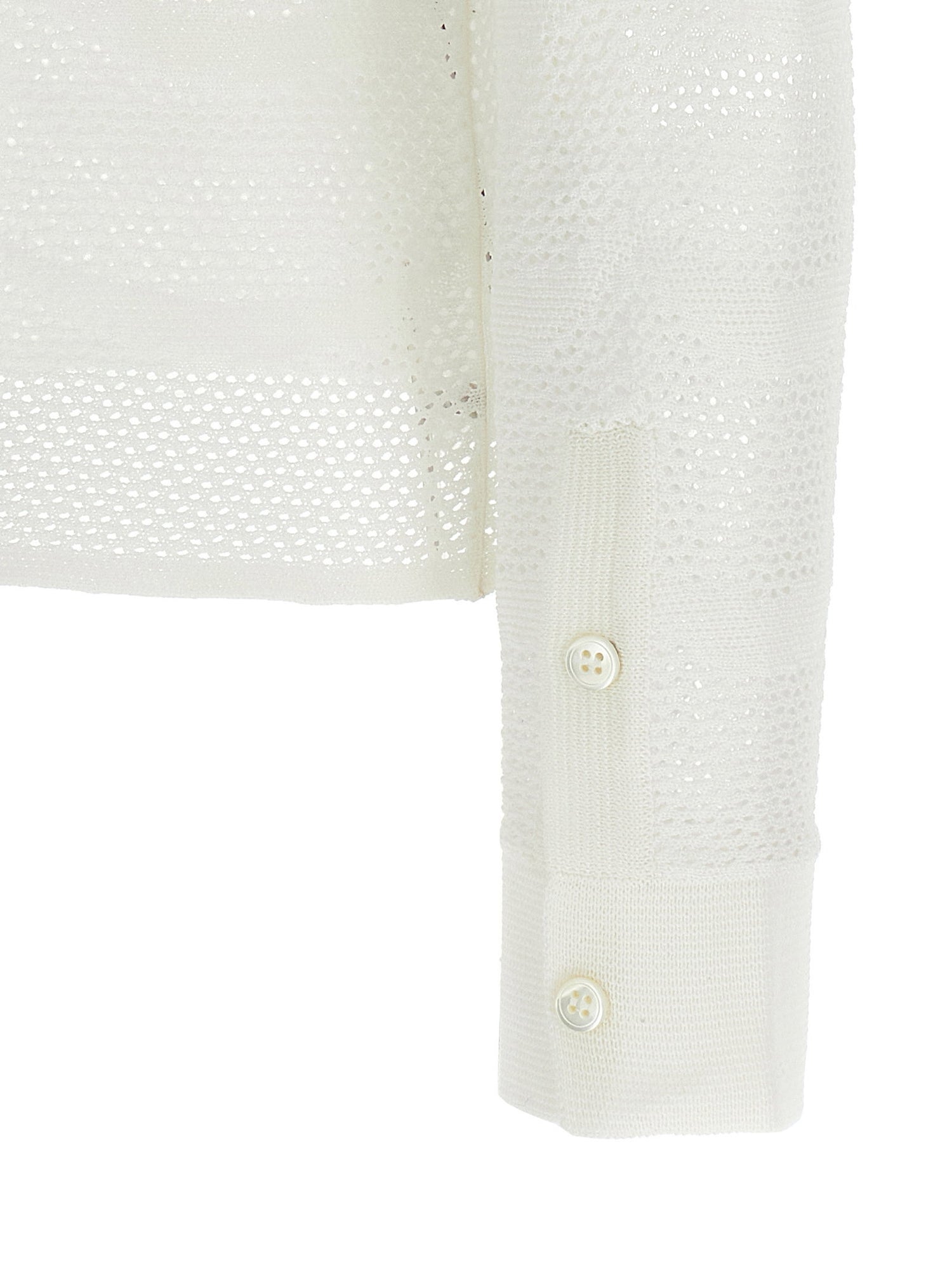 Tom Ford Openwork Cardigan White