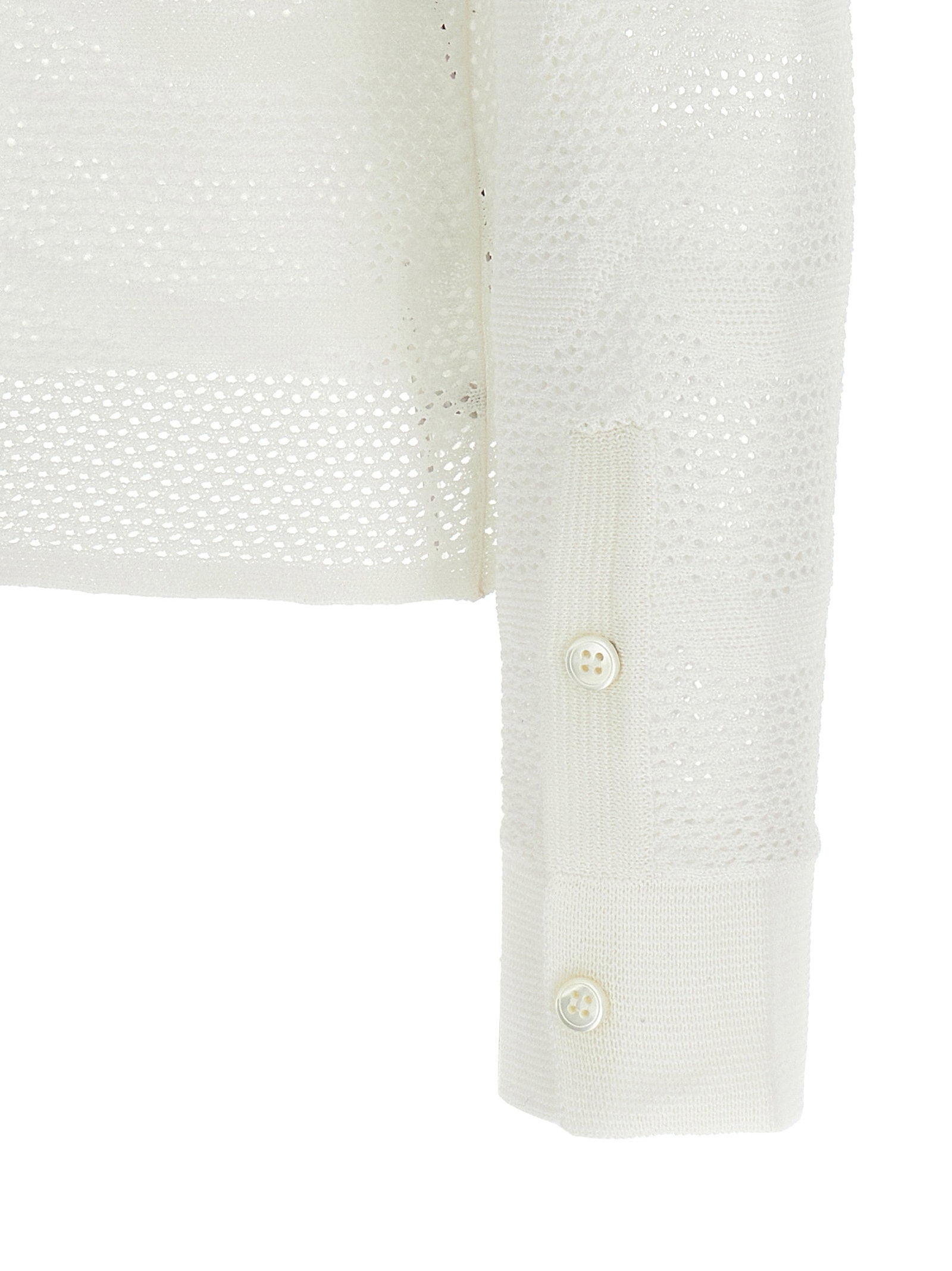 Tom Ford Openwork Cardigan White